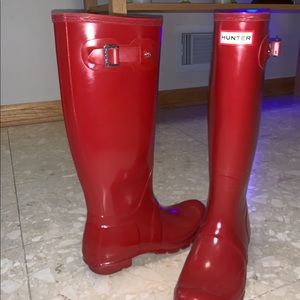Red Hunter Rainboots